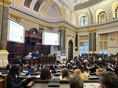 Picture of students in the chamber of BCC
